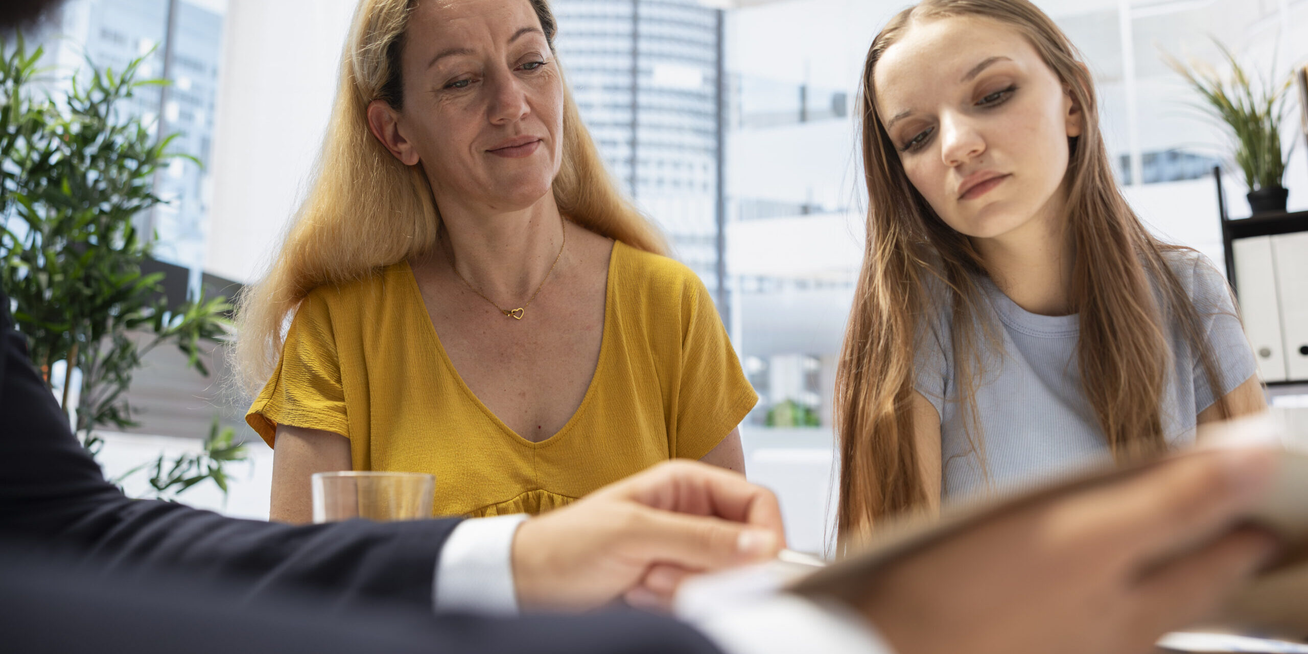Financial advisor helping family wanting to purchase house